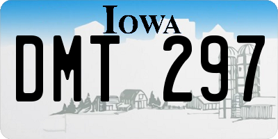 IA license plate DMT297
