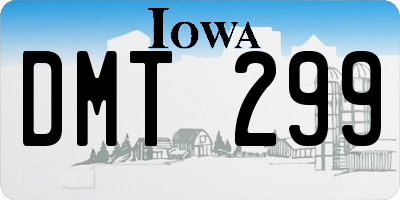 IA license plate DMT299