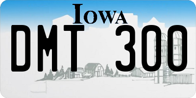 IA license plate DMT300