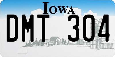 IA license plate DMT304