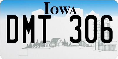 IA license plate DMT306