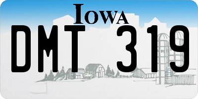 IA license plate DMT319
