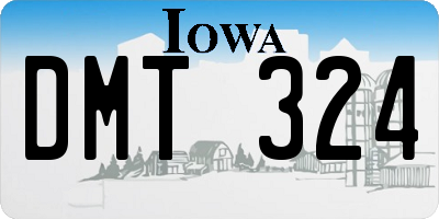 IA license plate DMT324
