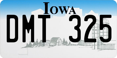 IA license plate DMT325