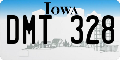 IA license plate DMT328