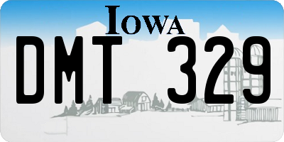 IA license plate DMT329