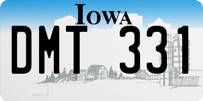 IA license plate DMT331