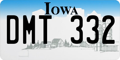IA license plate DMT332