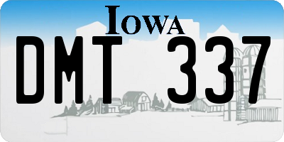 IA license plate DMT337
