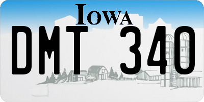 IA license plate DMT340