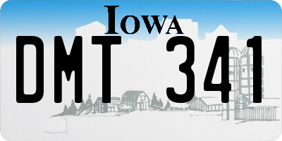 IA license plate DMT341