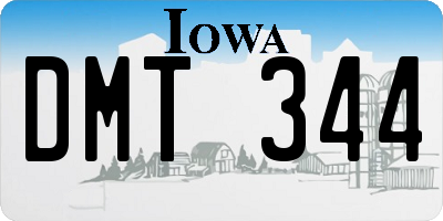 IA license plate DMT344
