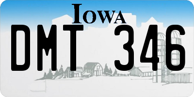 IA license plate DMT346