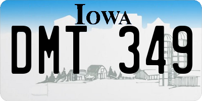IA license plate DMT349
