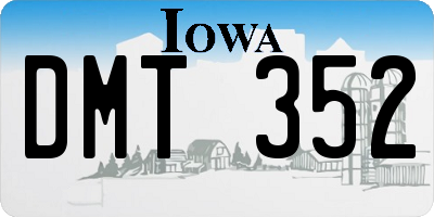 IA license plate DMT352