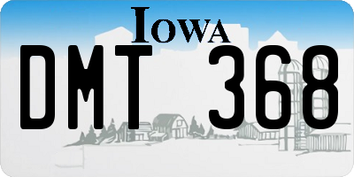 IA license plate DMT368