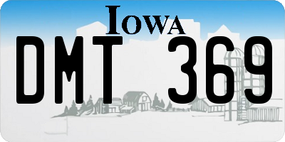 IA license plate DMT369