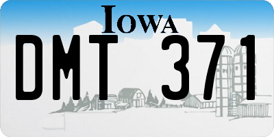IA license plate DMT371