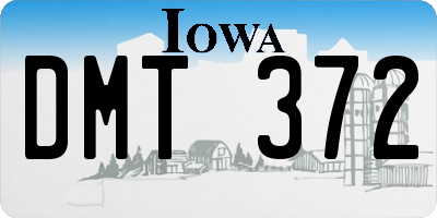 IA license plate DMT372
