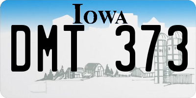 IA license plate DMT373