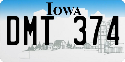 IA license plate DMT374