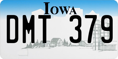 IA license plate DMT379