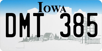 IA license plate DMT385