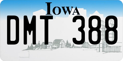 IA license plate DMT388