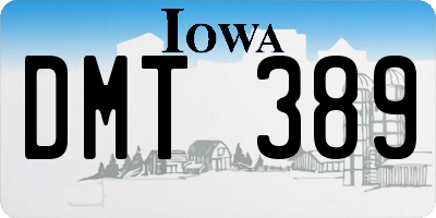 IA license plate DMT389
