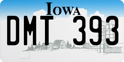 IA license plate DMT393