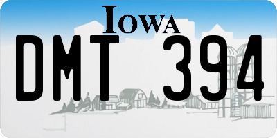 IA license plate DMT394