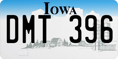 IA license plate DMT396
