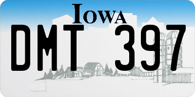 IA license plate DMT397