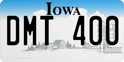 IA license plate DMT400