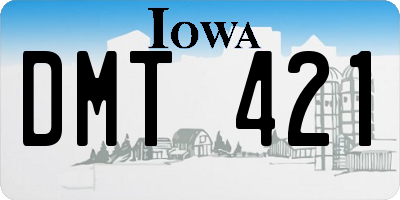IA license plate DMT421