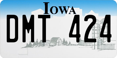 IA license plate DMT424