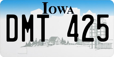 IA license plate DMT425