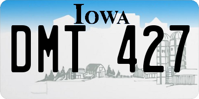 IA license plate DMT427