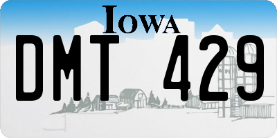 IA license plate DMT429