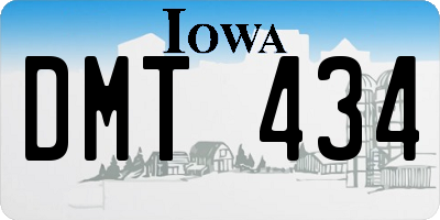 IA license plate DMT434