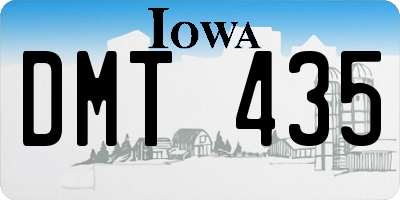 IA license plate DMT435
