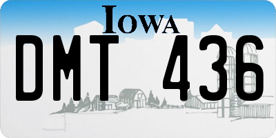 IA license plate DMT436