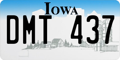 IA license plate DMT437