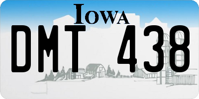 IA license plate DMT438
