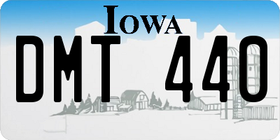IA license plate DMT440