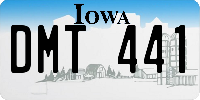 IA license plate DMT441