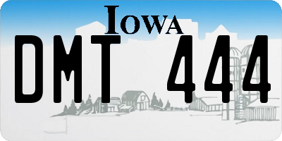 IA license plate DMT444