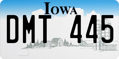 IA license plate DMT445