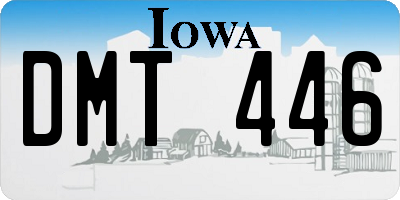 IA license plate DMT446