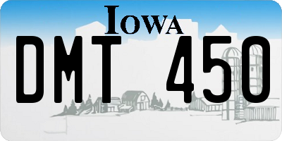 IA license plate DMT450